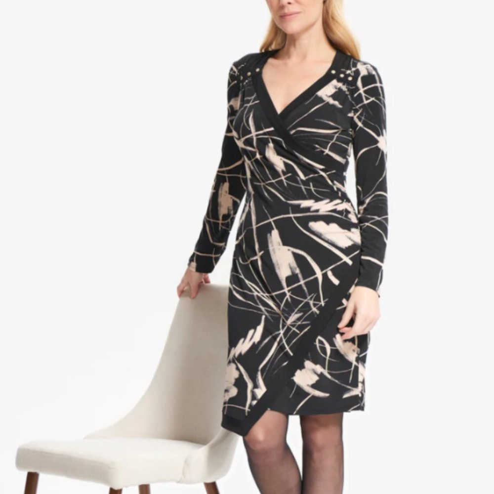 JOSEPH RIBKOFF WRAP FRONT DRESS
